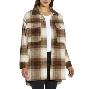 Banana Republic Wool Blend Button Front Shirt Jacket Size L